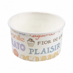 TAÇA GELADOS PAROLE 90 ML 210 + 18 PE G/M2 Ø7,2x4 CM BRANCO CARTOLINA (50 UNIDADE) - 230.28