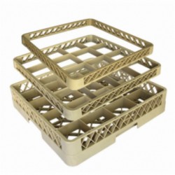 RACK LAVA-LOUÇAS 16 COMPART. COPOS 50x50x10 CM BEIGE PP (1 UNID.) - 118.24
