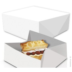 CAIXA DE PASTELARIA P18 21X17X7 C/ 100 UND BRANCA*