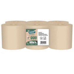 TOALHA SECA MAOS MECHA PASTA NATURALLY SOFT 2 FLS C/125 MTS C/ 6 ROLOS AMOOS NAVIGATOR*