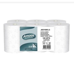 TOALHA SECA MAOS ROLO 2 FLS 100 MTS AMOOS DECO NAVIGATOR C/ 6 ROLOS (AUTOCORTE)*