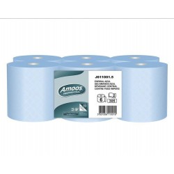TOALHA SECA MAOS MECHA PASTA 2 FLS C/ 100 MTS C/ 6 ROLOS AZUL NAVIGATOR*