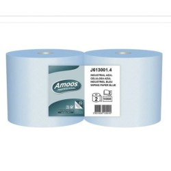 ROLO INDUSTRIAL 2 FLS 400 MTS PASTA C/ 2 ROLOS AZUL