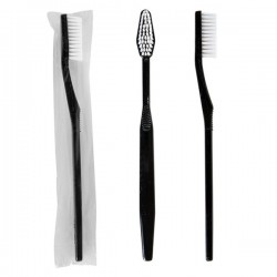 ESCOVAS DENTES EMBALADAS 15,5x1x1,5 CM PRETO PS (100 UNIDADE)