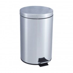 PAPELEIRA PEDAL INOX GRANDE C/BALDE INTERIOR 12LT JOFEL AL72005C