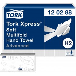 TOALHA SECA MAOS TORK 2 FLS BRANCA 21x136 2856 34x21,2cm 136 serv.