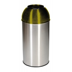 PAPELEIRA OPEN DOME 40 LT INOX JVD