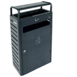 PAPELEIRA 43LT C/CINZEIRO 5,9LT RETANGULAR EXTERIOR GALVANIZADA JVD