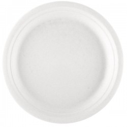 PRATOS BIONIC Ø 23x2 CM BRANCO BAGAÇO (50 UNIDADE)