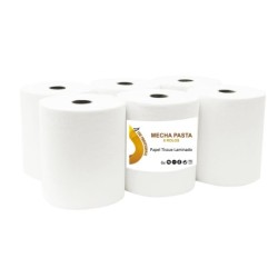 TOALHA SECA MAOS MECHA PASTA 2 FLS C/ 6 ROLOS 4LINE SYSTEM