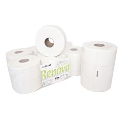 PAPEL HIGIENICO JUMBO RENOVA REC. 2 FLS 12 ROLOS 90MTS