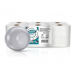 PAPEL HIGIENICO CENTREFEED CORELESS PASTA 2 FLS 180 MTS 12 ROLOS AMOOS - NAVIGATOR
