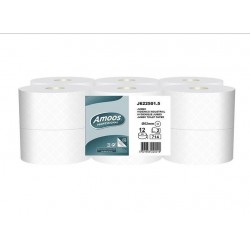 PAPEL HIGIENICO JUMBO PASTA 2 FLS 250 MTS 12 ROLOS AMOOS - NAVIGATOR