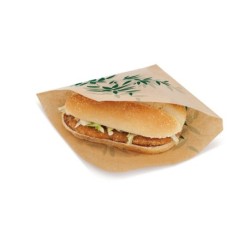 PAPEL ANTI-GORDURA ABERTO 2 LADOS FAST FOOD FEEL GREEN 34 G/M2 16x16,5 CM NATURAL PERG.ANTI-GORDURA (500 UNIDADE)