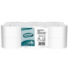 PAPEL HIGIENICO JUMBO PASTA 2 FLS 150 MTS 12 ROLOS AMOOS - NAVIGATOR (ROSA)