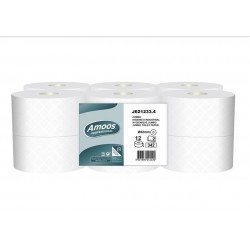 PAPEL HIGIENICO JUMBO PASTA 2 FLS 120 MTS 12 ROLOS AMOOS - NAVIGATOR