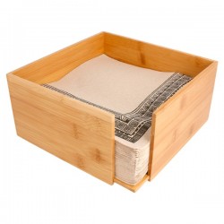 PORTA-GUARDANAPOS 21x21x10 CM NATURAL BAMBÚ (1 UNIDADE)
