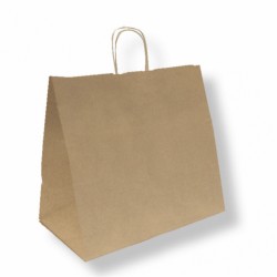 SACOS SOS COM ASAS GOURMET 90 G/M2 36+21x33,5 CM NATURAL KRAFT - 179.81