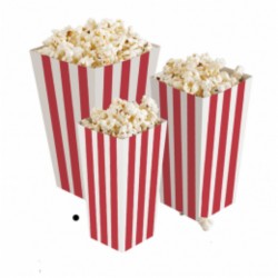 RECIPIENTE P/PIPOCAS 1 L STRIPES 320 G/M2 6,5x8,7x17,4 CM BRANCO CARTOLINA (100 UNID.)229.45