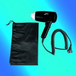 SECADOR DE CABELO NEGRO/CROMO SIN SOPORTE C/BOLSA JOFEL AB64180NC