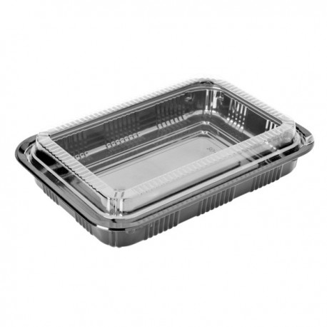 SETS TRAVESSAS + APERITIVOS 20,2x13,5x5 CM PRETO PS (50 UNIDADE)